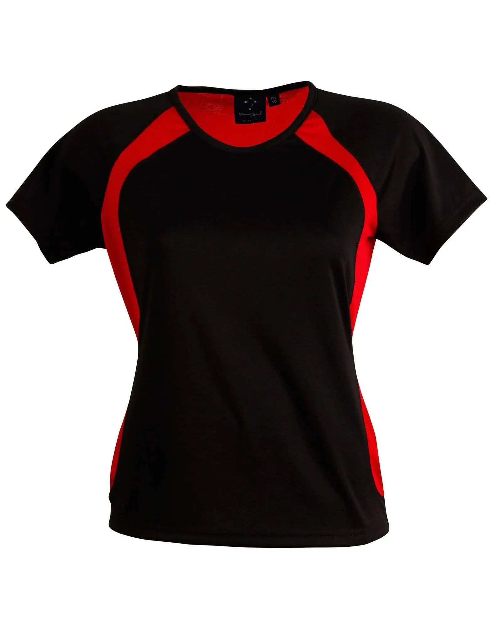 Sprint Tee Shirt Ladies Ts72 Casual Wear Winning Spirit Black/Red 6